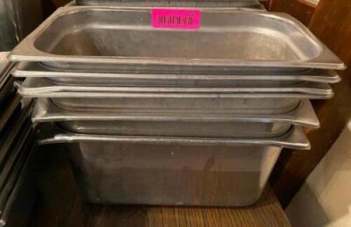 (6) 1/3 SIZE STAINLESS INSERTS