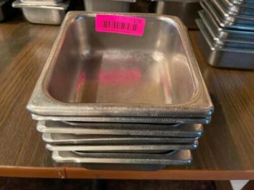 (6) 1/6TH SIZE STAINLESS INSERTS