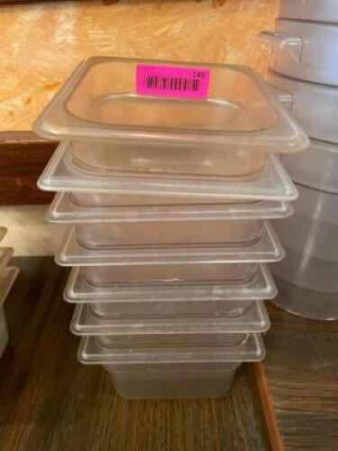 (6) 1/6TH SIZE PLASTIC INSERTS