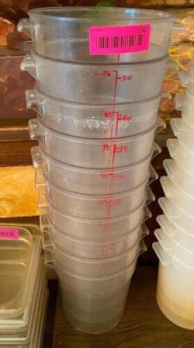 (10) 3 QT PLASTIC CONTAINERS
