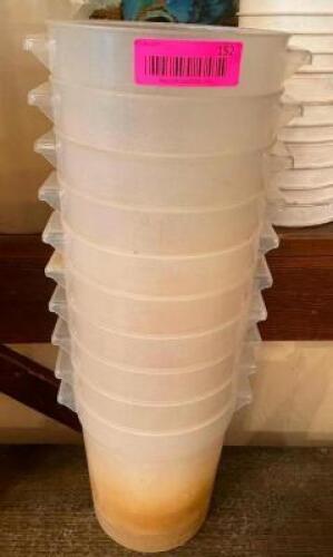 (8) 3 QT PLASTIC CONTAINERS