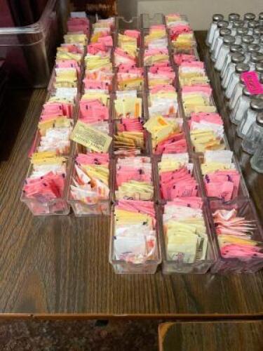 (40) PLASTIC SUGAR CADDYS