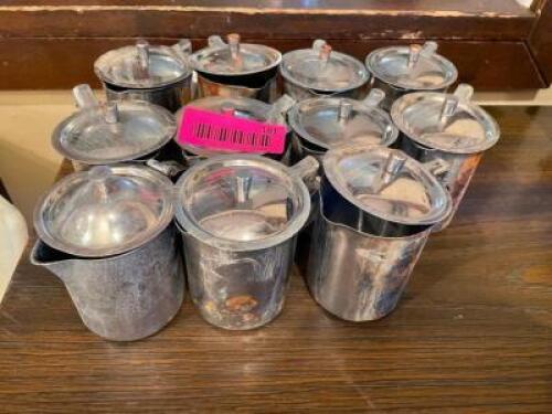 (10) STAINLESS CREAM DECANTERS