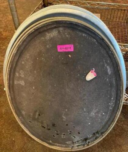 (4) ASSORTED 27" OVAL SERVING TRAYS