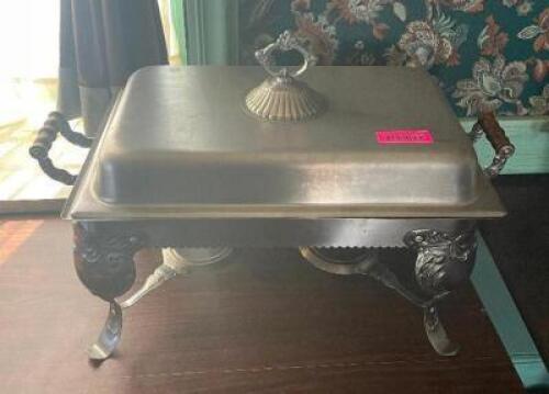 8 QT. FULL SIZED STAINLESS STEEL CHAFER WITH FRAME AND LID