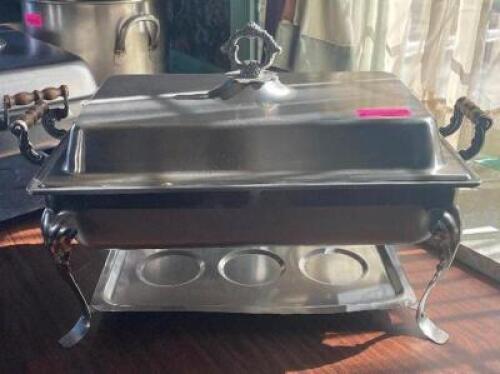 8 QT. FULL SIZED STAINLESS STEEL CHAFER WITH FRAME AND LID