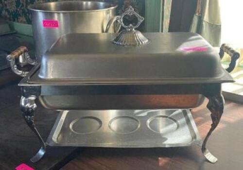 8 QT. FULL SIZED STAINLESS STEEL CHAFER WITH FRAME AND LID