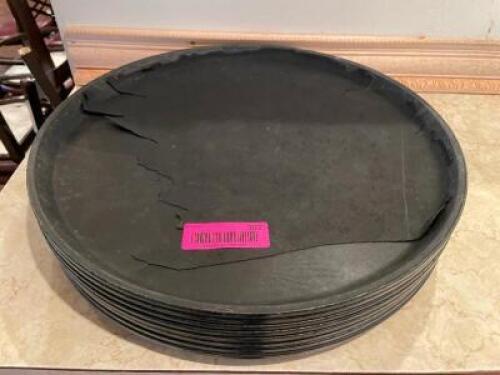 (6) 14" BLACK DRINK TRAYS