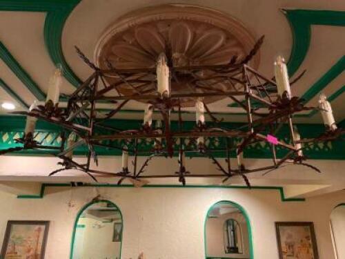 LARGE METAL CHANDELIER