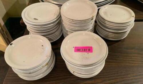 (40) ASSORTED BREAD PLATES.