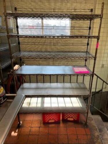 (2) 48" X 24" FOUR TIER WIRE SHELF