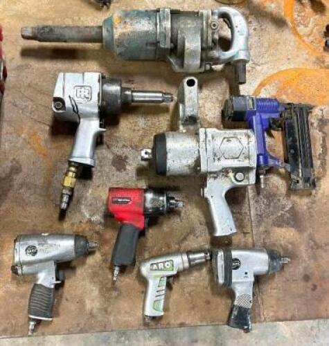 DESCRIPTION: (8) ASSORTED PNEUMATIC TOOLS LOCATION: WAREHOUSE LOCATION: 6249 LORENS LN. CEDAR HILL, MO 63016 QTY: 8