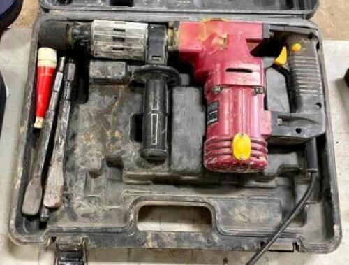 DESCRIPTION: ELECTRIC DEMOLITION HAMMER BRAND/MODEL: CHICAGO ELECTRIC 68148 LOCATION: WAREHOUSE LOCATION: 6249 LORENS LN. CEDAR HILL, MO 63016 QTY: 1
