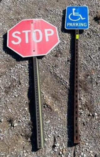 DESCRIPTION: (2) ROAD SIGNS LOCATION: INSIDE TRAILER LOCATION: 6249 LORENS LN. CEDAR HILL, MO 63016 QTY: 1