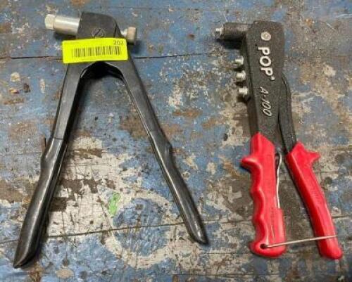 DESCRIPTION: (2) RIVET TOOLS LOCATION: WAREHOUSE LOCATION: 6249 LORENS LN. CEDAR HILL, MO 63016 QTY: 1