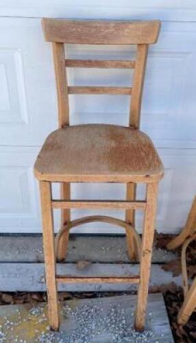 DESCRIPTION: (4) WOODEN BARSTOOLS LOCATION: HOUSE #2 LOCATION: 6521 WOODLAND DRIVE CEDAR HILL, MO 63016 QTY: 4