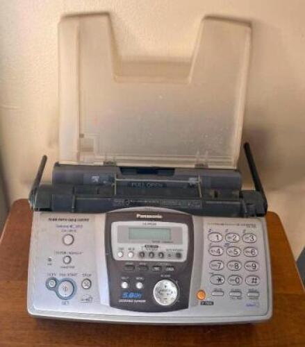 DESCRIPTION: PERSONAL FAX MACHINE BRAND/MODEL: PANASONIC LOCATION: HOUSE #2 LOCATION: 6521 WOODLAND DRIVE CEDAR HILL, MO 63016 QTY: 1