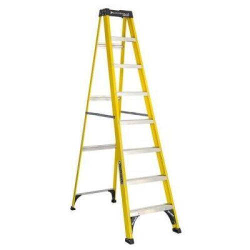 DESCRIPTION: (1) FIBERGLASS STEP LADDER BRAND/MODEL: LOUISVILLE LADDER/W-3118-08 INFORMATION: LOAD CAPACITY: 250 LBS/YELLOW RETAIL$: 120 SIZE: 5.8"L X
