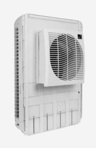 DESCRIPTION: (1) INDOOR-OUTDOOR WINDOW EVAPORATIVE COOLER BRAND/MODEL: MASTERCOOL/MCP44 INFORMATION: 3-SPEED/WHITE/3,200 CFM/COOLS UP TO 1,600 SQ-FT R