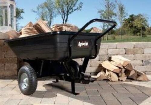 DESCRIPTION: (1) CONVERTIBLE CART BRAND/MODEL: AGRI-FAB/45-0345 INFORMATION: BLACK/VOLUME CAPACITY: 8 CU-FT RETAIL$: 217.57 SIZE: 56"H X 33"W X 30"D Q