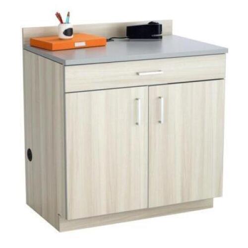 DESCRIPTION: (1) BASE CABINET BRAND/MODEL: SAFCO/1701VS INFORMATION: VANILLA STIX/2-DOOR/1-DRAWER RETAIL$: 1,587.95 SIZE: 36"H X 26"W X 25"D QTY: 1