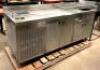 7' CUSTOM STAINLESS STEEL COOKING STATION WITH FOOD WARMER, WASH SINK, AND STORAGE