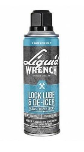 DESCRIPTION: (2) PACKS OF (6) LOCK LUBRICANT BRAND/MODEL: LIQUID-WRENCH/LLD03-6 INFORMATION: WHITE/FOR USE WITH: KEY LOCKS RETAIL$: 17.82 PER PK OF 6