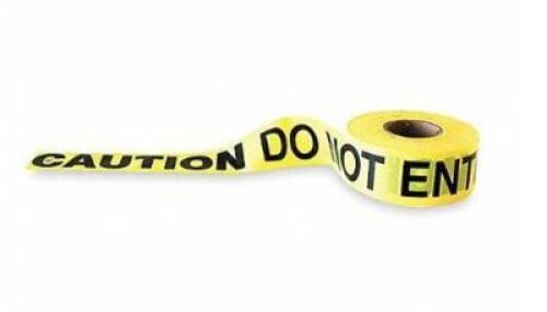 DESCRIPTION: (12) BARRICADE TAPES BRAND/MODEL: GRAINGER/1N956 INFORMATION: YELLOW/CAUTION DO NOT ENTER RETAIL$: 17.28 EACH SIZE: 3" X 1000' QTY: 12