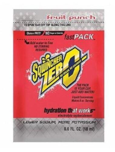 DESCRIPTION: (8) PACKS OF (50) SPORTS DRINK MIX BRAND/MODEL: SQWINCHER/159015501 INFORMATION: SUGAR-FREE/FRUIT-PUNCH RETAIL$: 24.04 PER PK OF 50 SIZE: