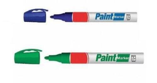 DESCRIPTION: (2) PACKS OF (12) PERMANENT INDUSTRIAL MARKER BRAND/MODEL: GRAINGER/19N839, 19N840 INFORMATION: BLUE & GREEN/INK-BASED RETAIL$: 42.36 PER