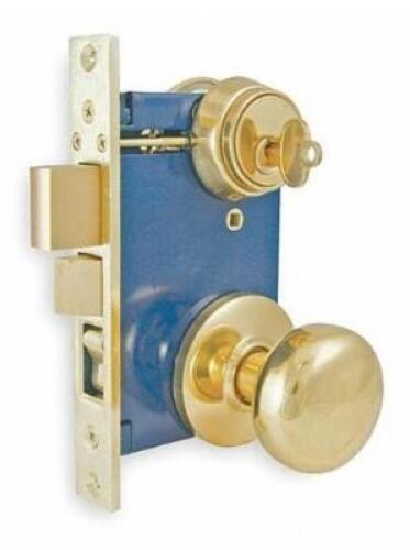 DESCRIPTION: (3) LIGHT DUTY MORTISE LOCKSET BRAND/MODEL: GRAINGER/1TPZ3 INFORMATION: BRIGHT BRASS/ESCUTCHEON RETAIL$: 110.32 EACH SIZE: 2-1/2"BACKSET
