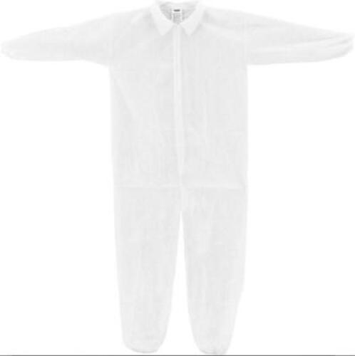 DESCRIPTION: (1) PACK OF (25) GENERAL PURPOSE COVERALL BRAND/MODEL: GLOBAL/106 INFORMATION: WHITE/ELASTIC WRIST & ANKLES RETAIL$: 56.95 PER PK OF 25 S