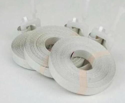 DESCRIPTION: (1) PACK OF (100) PACKAGING PRE-CUT STRAPPING BRAND/MODEL: ENCORE/T9FB2335024 INFORMATION: WHITE/WITH PLASTIC BUCKLE RETAIL$: 208.65 PER