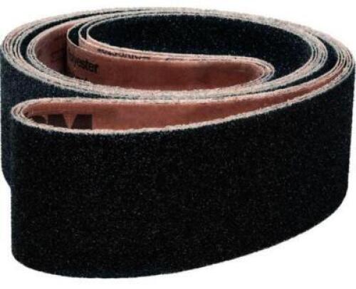 DESCRIPTION: (1) SANDING BELT INFORMATION: BLACK/RESIN BOND CERAMIC POLYESTER CLOTH/SEE FOR INSPECTION RETAIL$: 256.8 SIZE: 8"W QTY: 1