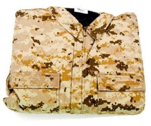 DESCRIPTION: (2) MILITARY COLD COVERALLS BRAND/MODEL: DOGS/10MDLR INFORMATION: MARPAT DESERT RETAIL$: 28.09 EACH SIZE: LARGE QTY: 2