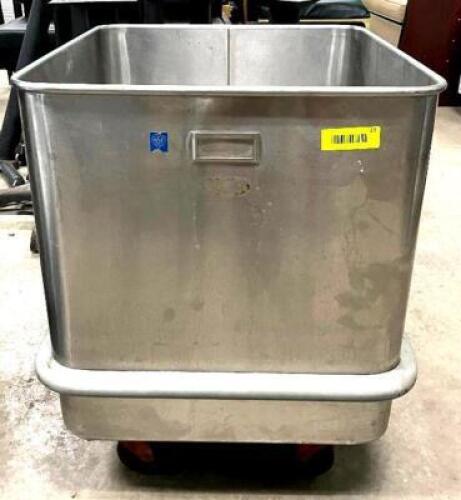 STAINLESS STEEL INGREDIENT BIN ON CASTERS