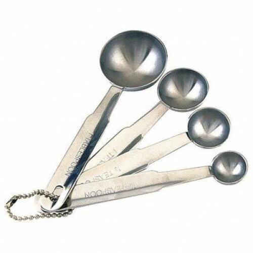 DESCRIPTION: (3) MEASURING SPOON SET BRAND/MODEL: CRESTWARE #21D739 INFORMATION: STAINLESS RETAIL$: $10.00 EA QTY: 3