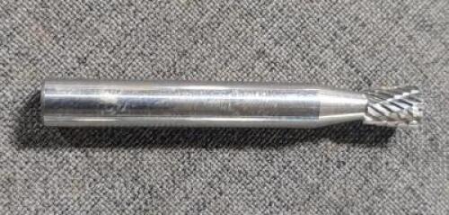 DESCRIPTION: (1) SOLID CARBIDE INVERTED CONE TAPER BURR BRAND/MODEL: ATRAX 85288322 RETAIL$: 25.87 SIZE: 1/4" DIA QTY: 1