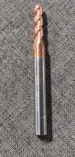DESCRIPTION: (1) SOLID CARBIDE BALL END MILL BRAND/MODEL: ACCUPRO 09749789 RETAIL$: 29.23 SIZE: 9/64" DIA 1/2" LOC 3/16" SD QTY: 1
