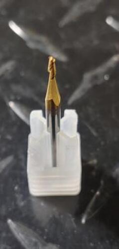 DESCRIPTION: (3) SOLID CARBIDE BALL END MILLL BRAND/MODEL: KENNAMETAL 1115809 RETAIL$: $ 68.50 EA SIZE: 1/16" DIA 3/16" LOC QTY: 3