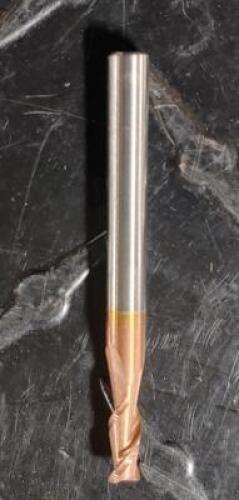 DESCRIPTION: (2) SOLID CARBIDE SQ END MILL BRAND/MODEL: ACCUPRO 07770324 RETAIL$: 19.39 SIZE: 5/32 DIA 3/8" LOC 3/16" SD QTY: 2
