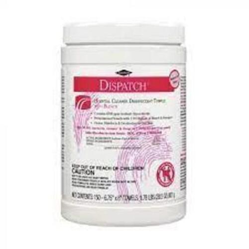 DESCRIPTION: (2) DISINFECTANT TOWELS BRAND/MODEL: DISPATCH RETAIL$: $20.00 EA SIZE: 150 A CAN QTY: 2