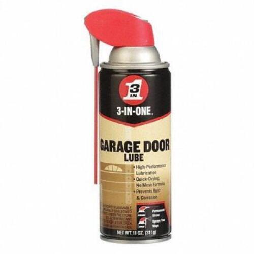 DESCRIPTION: (6) GARAGE DOOR DRY LUBRICANT BRAND/MODEL: 3-IN-ONE #3DVF7 RETAIL$: $10.00 EA SIZE: 11 OZ QTY: 6