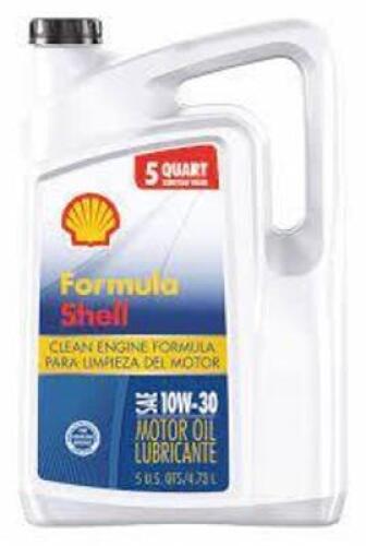 DESCRIPTION: (1) CONVENTIONAL ENGINE OIL BRAND/MODEL: FORMULA SHELL #33GP19 INFORMATION: 10W-30 RETAIL$: $27.08 EA SIZE: 5 QT QTY: 1