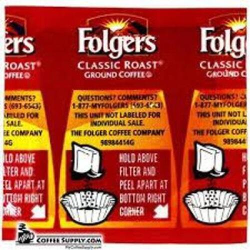 DESCRIPTION: (12) COFFEE PACKETS BRAND/MODEL: CLASSIC ROAST FOLGERS SIZE: 0.9 OZ QTY: 12