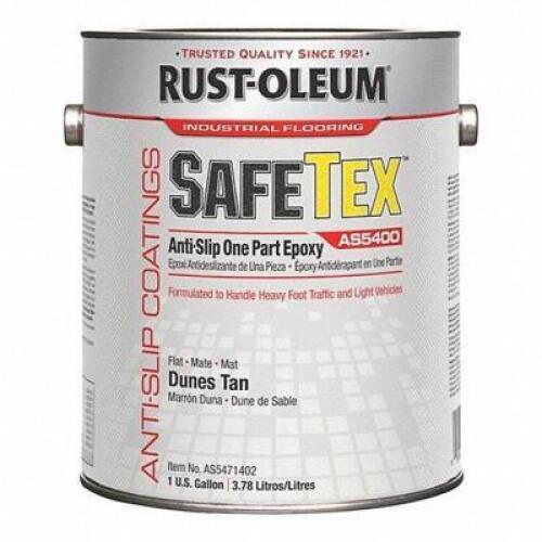 DESCRIPTION: (1) ANTI SLIP FLOOR COATING BRAND/MODEL: RUST-OLEUM #1F716 INFORMATION: DUNES TAN RETAIL$: $164.15 EA SIZE: 1 GALLON QTY: 1