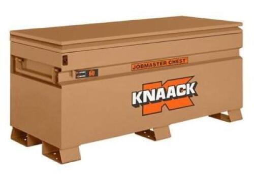 DESCRIPTION: (1) JOBMASTER CHEST BRAND/MODEL: KNAACK/60 INFORMATION: CAPACITY: 20.25 CU-FT/3-POINT LATCH/TAN RETAIL$: 913 SIZE: 28-1/4"H X 60"W X 24"D