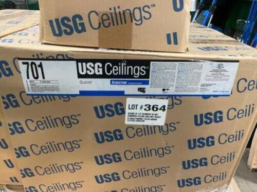 (8) 44CT BOXES OF GLACIER WHITE ACOUSTICAL CEILING PANELS