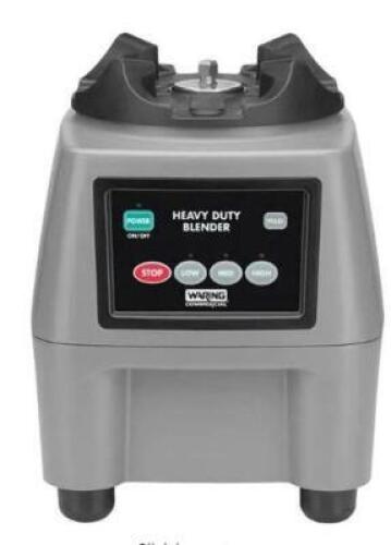 DESCRIPTION: (1) FOOD BLENDER BASE BRAND/MODEL: WARING COMMERCIAL/CB15BU INFORMATION: CAPACITY: 1 GAL/4-SPEEDS RETAIL$: 1,282.39 SIZE: 15"D X 22-1/4"H