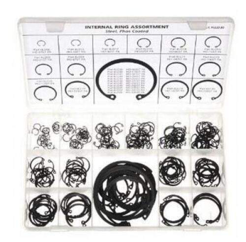 DESCRIPTION: (1) RETAINING RING ASSORTMENT BRAND/MODEL: GRAINGER/RCI37300STPA INFORMATION: 25-SIZES/PHOSPHATE RETAIL$: 100.22 QTY: 1